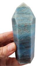 Trollite Blue Tourmaline Lithium Lepidolite Polished Tower 159 grams picture