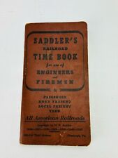 Saddler’s Railroad Time Book For Use Of Engineers And Firemen 1948 picture