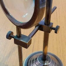 TABLE TOP MAGNIFYING GLASS DESK BRASS MAGNIFIER  Antique Nautical Gift picture