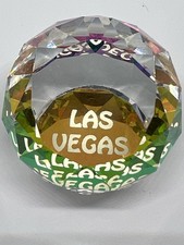 Genuine Austrian Crystal Las Vegas Style Engraved 40mm Two Cut Ball Collectible  picture