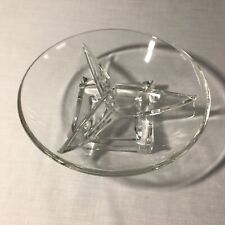 Vintage 3 Section Clear Glass Relish/Nut/Candy Dish Bowl picture