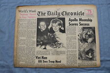 1966 FEB 26 THE DAILY CHRONICLE NEWSPAPER - APOLLO MOONSHIP SUCCESS - NP 8500 picture