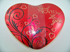 Valentine Candy Box Metal Embossed Tin Heart Shaped With Candy picture