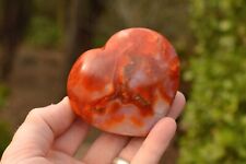 Carnelian Heart Stone Red Agate Polished Heart Stone Mineral Specimen Decoration picture