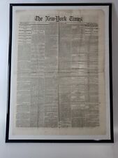 EXTREMELY Scarce New York Times April 9 1864 Slavery Abolished 13th Amendment  picture