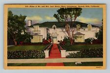 Beverly Hills CA-California, Jack Benny Residence  Vintage Postcard picture