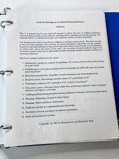 UCLA Artificial Intelligence Problem Solving  Search Student Binder 1987 picture