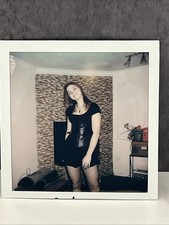 Vintage Polaroid Snapshot OOAK Vernacular Gothic Chic In All Black Sex Appeal picture
