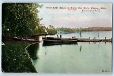 Waseca Minnesota Postcard Clear Lake Beach North Star Park c1910 Vintage Antique picture