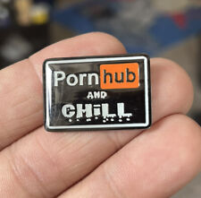 Adult Humor enamel pin funny internet logo hat lapel bag satire comedy hilarious picture