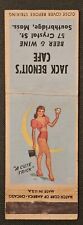 SEXIST Degrading  VINTAGE Matchbook Cover Jack Benoit's Cafe Cute Trick MA 61 picture