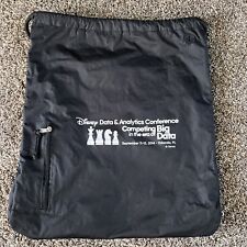 DISNEY  Black Drawstring Backpack Data Analytics Large Tote Bag Water ￼Resistant picture