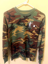 Rothco DiamondCoat Camo Skeleton Graphic Long Sleeve Crew Neck Tee XS picture