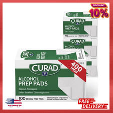 CURAD Alcohol Prep Pads, 400 Count, Medium 70% Isopropyl Alcohol Wipes, Individu picture