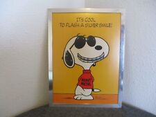 1970s SNOOPY DENTAL BRACES POSTER ITS COOL TO FLASH A SUPER SMILE 15.5