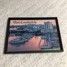 Fort Lauderdale Souvenir Magnet Marina Scenic Florida Miniature Art Travel picture