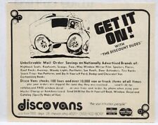 1977 Disco Vans Get It On Retro Print Ad Man Cave Poster Art 70's Cheviot OH picture
