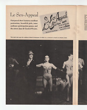 1962 SEX-APPEAL-Paris STRIP CLUB Magazine ARTICLE & PHOTOS~June/Claude D'Ivoire picture