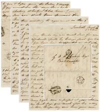 1832 FAMILY LETTER CAROLINE DAVIES LAMBETH to GEORGE in CRICKHOWELL PRESENTIMENT picture