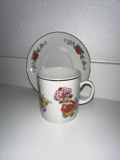 RARE 1983 AMERICAN GREETINGS STRAWBERRY SHORTCAKE FINE PORCELAIN CUP & SAUCER picture