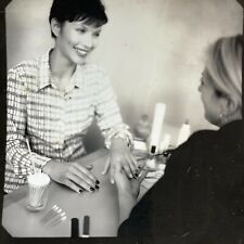X7 Polaroid Photograph Pro Photo Beautiful Woman Having Nails Done Painted picture