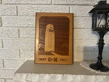 Vintage U of M  University of Michigan Burton tower centennial plaque 1837-1937 picture
