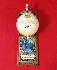 Vintage Hamm's Beer Lighted Globe Sign Light, Lake Scene, Works, 19