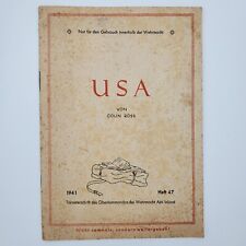 WW2 German Wehrmacht USA America booklet army publication original 1941 official picture