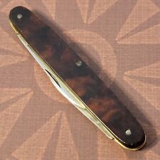 IMPERIAL Knife 1920's Two Blade Pen Tortoise Shell Handles Antique Folder picture