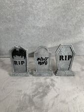  Set Of 3 Halloween Tombstones Decor 5