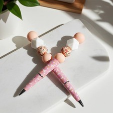 Pink Rainbow Beaded Pen picture