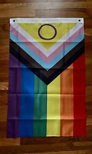 Intersex Inclusive Progress Pride Waterproof Flag 2' x 3' Poly Wall Sized/Dorm  picture