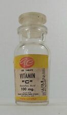 Vintage Grand Central Drug Stores Vitamin C Empty Glass Bottle  picture