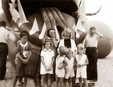 1937 Kids with Nantucket Sea Serpent, MA Vintage Photograph 8.5