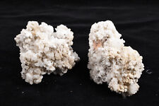 Snow White Aragonite Lot of 2 Stones Minerals 6.5 oz Total Nice White Color V30 picture