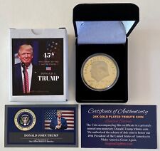  President Donald Trump...2024 ...TAKE AMERICA BACK..Coin in a case with a COA* picture