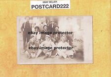 X RPPC real photo postcard 1908-29 GROUP OF MEN mostly happy smiles  picture