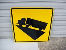 Genuine Authentic NEW Street Sign - Hill Symbol (yellow & black) picture