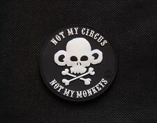 3D PVC Not My Circus Not My Monkeys Operator As F**K Rubber Uniform Patch  picture