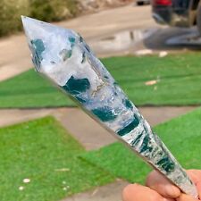 265G Natural agate water grass quartz crystal single end rod targeted therapy picture