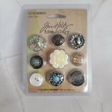 Decorative Buttons For Crafting-Sewing Tim Holtz ideaology Accoutrements picture