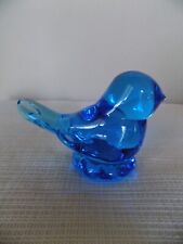Blue Bird of Happiness by W. Ward 1991 Signed Art Glass Figurine 4