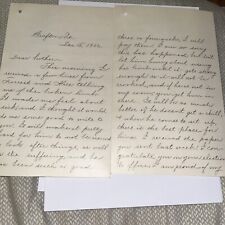 Antique Signed 1906 Letter From Grafton VT: Congratulations on Your Election Bro picture