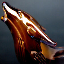 Wolf Figurine Sculpture of Hand Blown Glass Collectible picture