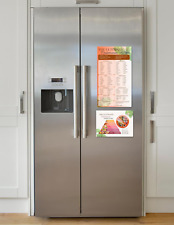 Set of 2 Mediterranean Diet Refrigerator Magnet Shopping List | Grocery List & F picture