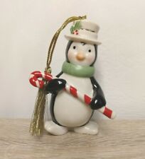 Lenox Very Merry Holiday Christmas Porcelain Penguin with Candy Cane Ornament  picture