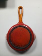 Vintage DESCOWARE Flame Orange Skillet Pan #15 (6”) Made In Belgium picture