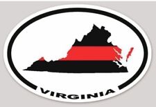 USA Thin Red Line Virginia State Firefighter Sticker picture