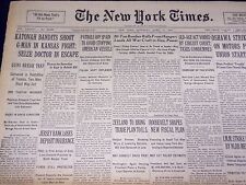1937 APRIL 17 NEW YORK TIMES - KATONAH BANDITS SHOOT G-MAN - NT 3097 picture