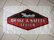 Vtg NOS Raybestos Brake & Safety Center Duraknit Flag Banner 30 X 48 Mancave picture